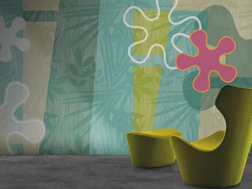 FLORA & FAUNA / REGINA MARGHERITA - Vinyl or fyber glass wallpaper by N.O.W. Edizioni - view 2